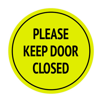 Signs ByLITA Circle Please Keep Door Closed Sign